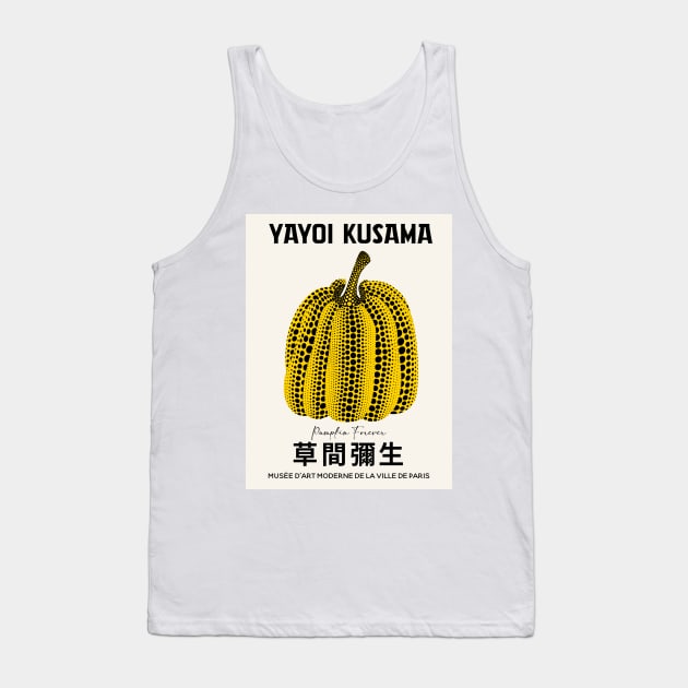 Yayoi Kusama Pumpkin Exhibition Poster Tank Top by VanillaArt